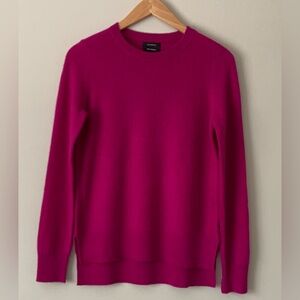Halogen Crewneck Sweater Sz XS Cashmere Magenta High Low Pink Purple